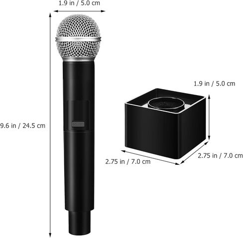 TOYANDONA Simulation Microphone Toy with Stable Platform Kids Plastic Microphone Prop for Costume Parties Stage Performances Family Gatherings Role Play 9.84X1.96X1.96In in Kuwait
