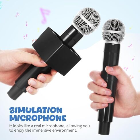 TOYANDONA Simulation Microphone Toy with Stable Platform Kids Plastic Microphone Prop for Costume Parties Stage Performances Family Gatherings Role Play 9.84X1.96X1.96In in Kuwait