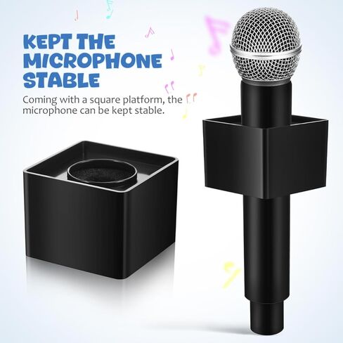 TOYANDONA Simulation Microphone Toy with Stable Platform Kids Plastic Microphone Prop for Costume Parties Stage Performances Family Gatherings Role Play 9.84X1.96X1.96In in Kuwait