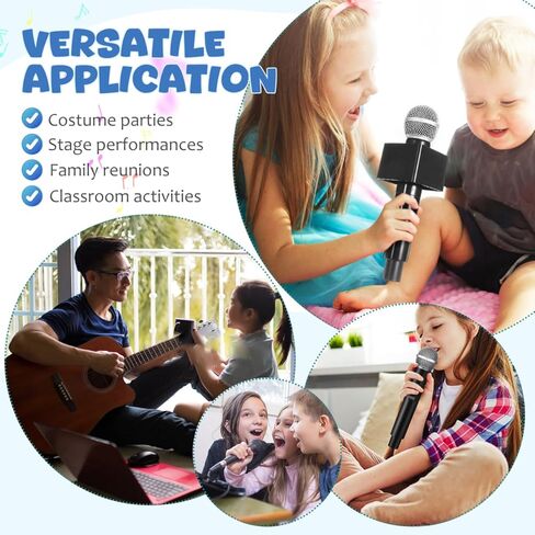 TOYANDONA Simulation Microphone Toy with Stable Platform Kids Plastic Microphone Prop for Costume Parties Stage Performances Family Gatherings Role Play 9.84X1.96X1.96In in Kuwait