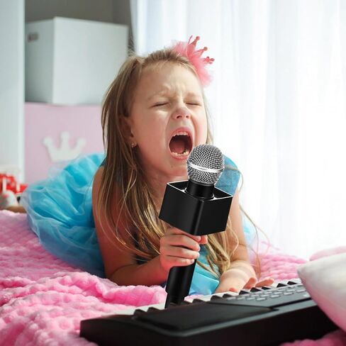 TOYANDONA Simulation Microphone Toy with Stable Platform Kids Plastic Microphone Prop for Costume Parties Stage Performances Family Gatherings Role Play 9.84X1.96X1.96In in Kuwait