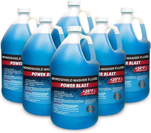 Power Blast Windshield Washer Fluid - All Season Formula, 0°F Protection | Removes Road Grime & Dirt, Ready to Use (1 Gallon) in Saudi Arabia