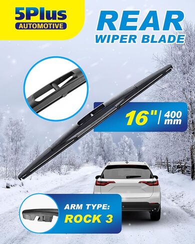 5 PLUS® 16 Inch Rear Wiper Blade Replacement for Honda 2005-2024 Odyssey,2019-2023 Passport/2020-2024 Subaru Outback/2022-2025 Acura MDX Rear Windshield Wiper Mute Original OEM Quality in Kuwait