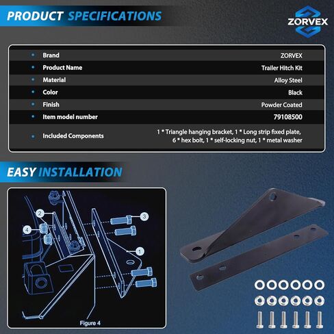 مجموعة وصلة المقطورة 79108500 مناسبة لنماذج Gravely ZT HD وCompact-PRO وPRO-Turn Z وPRO-Turn ZX وAriens Zenith، هيكل فولاذي عالي التحمل، ملحق سحب متين للحديقة in Kuwait