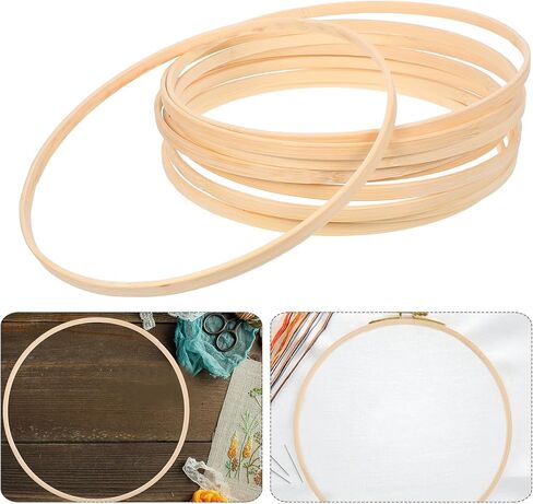 AUTSUPPL 10pcs 25cm Floral Hoops for Crafting DIY Wreath Making Dreamcatcher Supplies Small Hanging Rings for Handmade Decorations in Kuwait