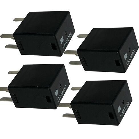 4-Pack Micro 280 5-Pin SPDT 12V Relay, Compatible with GM Platforms Using OE 13502750 - Multi-Purpose Fuse Box Relay for A/C, Fan, Fuel Pump, Starter in Kuwait