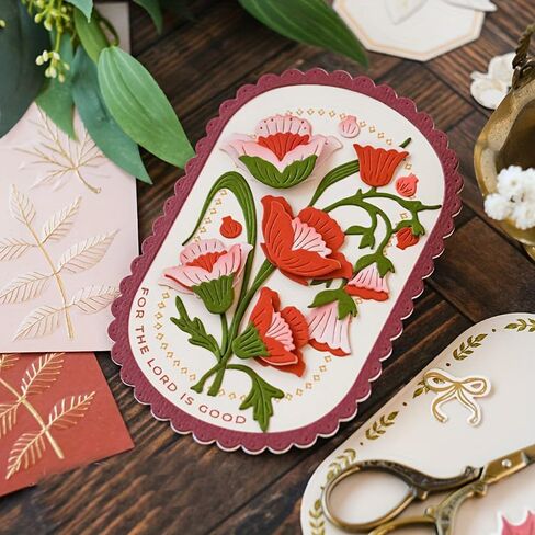قطع قوالب هندسية من Lapoo لصنع البطاقات - قالب قطع معدني متين من أجل ألبوم صور القصاصات DIY، بطاقة ورقية مزخرفة، مستلزمات صنع البطاقات (سياج الحديقة 4.4 × 4.3 بوصة) in Kuwait