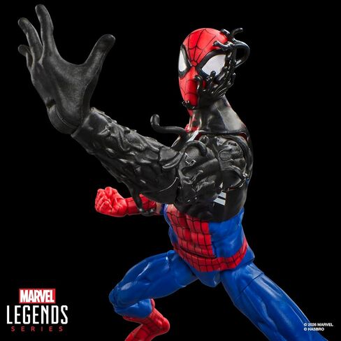 سلسلة Marvel Legends Secret Wars Spider-Man (زي كائن فضائي)، شخصية ريترو كوميكس القابلة للتجميع مقاس 6 بوصات مع درع عدسي in Kuwait