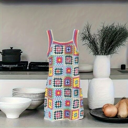 20 pcs Bulk Crochet Squares Kit - Multicolor Chunky Yarn Craft Set with Complete Granny Squares for Blankets, All-Skill Handmade Crochet Flowers & Squares for Women & Croeters (Beginners/Experts in Kuwait