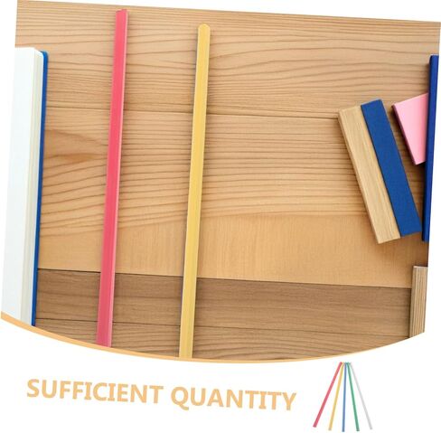 40pcs A4 Plastic Slide Grip Binding Bars, 1.2cm Solid Color File Binder Sliding Rods for Office and School Bookbinding Supplies, Multi-Color Clips for Report Covers and Document in Kuwait