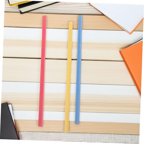 40pcs A4 Plastic Slide Grip Binding Bars, 1.2cm Solid Color File Binder Sliding Rods for Office and School Bookbinding Supplies, Multi-Color Clips for Report Covers and Document in Kuwait