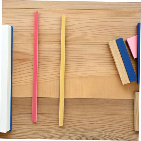 40pcs A4 Plastic Slide Grip Binding Bars, 1.2cm Solid Color File Binder Sliding Rods for Office and School Bookbinding Supplies, Multi-Color Clips for Report Covers and Document in Kuwait