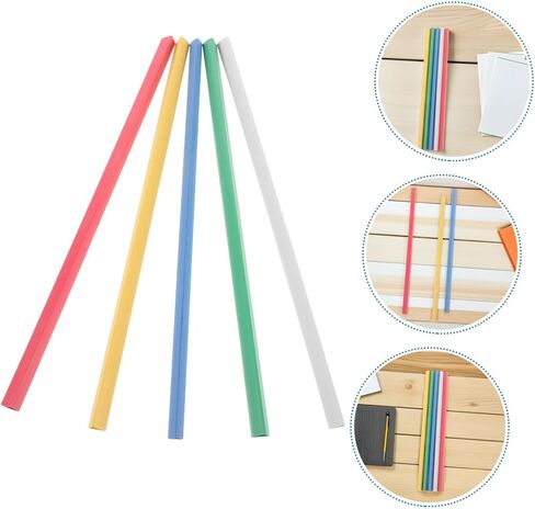 40pcs A4 Plastic Slide Grip Binding Bars, 1.2cm Solid Color File Binder Sliding Rods for Office and School Bookbinding Supplies, Multi-Color Clips for Report Covers and Document in Kuwait