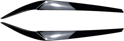 LIRU 1 Pair Glossy Black Front Headlight Eyebrows Headlight Eyebrow Cover for BMW 5 Series G30 G31 G38 F90 M5 525I 530I 540I 2017-2021 in Kuwait
