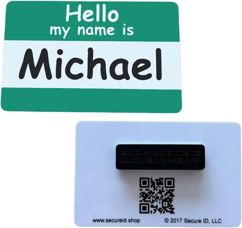 Custom Magnetic Name Tag Badge – “Hello My Name is" Personalized PVC Name Tag with Strong Clothing Magnet, No Pins or Holes, Waterproof Reusable for Events, Conferences, Volunteers & Business (Red) in Kuwait