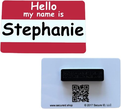 Custom Magnetic Name Tag Badge – “Hello My Name is" Personalized PVC Name Tag with Strong Clothing Magnet, No Pins or Holes, Waterproof Reusable for Events, Conferences, Volunteers & Business (Red) in Saudi Arabia
