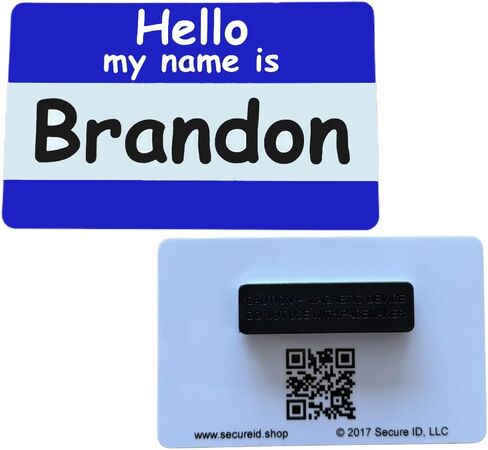 Custom Magnetic Name Tag Badge – “Hello My Name is" Personalized PVC Name Tag with Strong Clothing Magnet, No Pins or Holes, Waterproof Reusable for Events, Conferences, Volunteers & Business (Red) in Saudi Arabia