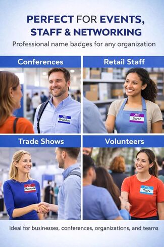 Custom Magnetic Name Tag Badge – “Hello My Name is" Personalized PVC Name Tag with Strong Clothing Magnet, No Pins or Holes, Waterproof Reusable for Events, Conferences, Volunteers & Business (Red) in Saudi Arabia