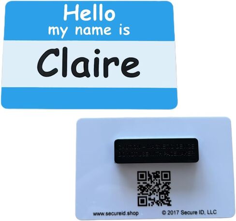 Custom Magnetic Name Tag Badge – “Hello My Name is" Personalized PVC Name Tag with Strong Clothing Magnet, No Pins or Holes, Waterproof Reusable for Events, Conferences, Volunteers & Business (Red) in Saudi Arabia