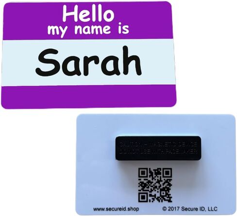 Custom Magnetic Name Tag Badge – “Hello My Name is" Personalized PVC Name Tag with Strong Clothing Magnet, No Pins or Holes, Waterproof Reusable for Events, Conferences, Volunteers & Business (Red) in Saudi Arabia