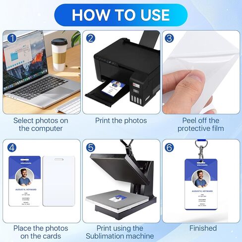 32 Pcs Sublimation ID Badge Blanks, Aluminum Sublimation Luggage Tag, Double Sided Keychains Blanks with Slots, Metal ID Cards Name Tags for Business Office Products DIY Items in Kuwait