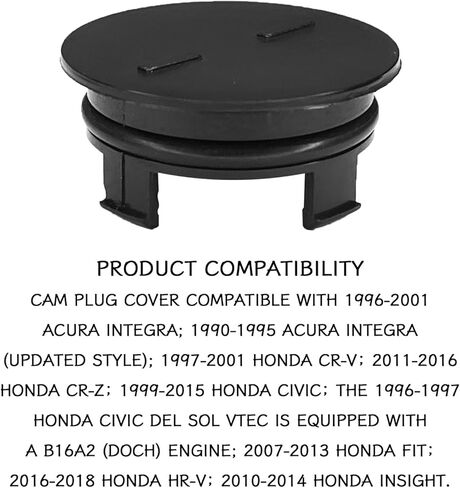 قابس كاميرا رأس الأسطوانة 1.7 1.8 مع ختم متوافق مع Honda Civic Fit HR-V Insight CR-V CR-Z Acur Integra، 12513-P72-003 استبدال غطاء قابس كاميرا المحرك in Kuwait