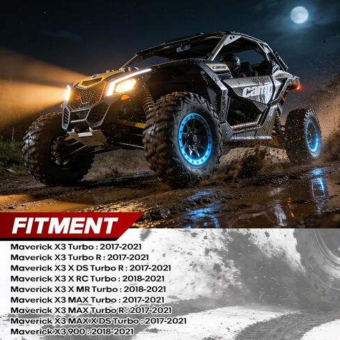 Rear Radius Rods for Can-Am Maverick X3 (64" Body) - for 2017–2021 X RC/RS/MR/MAX Models, Heavy-Duty Pre-Adjusted Steel with Heim Joints - Red in Kuwait