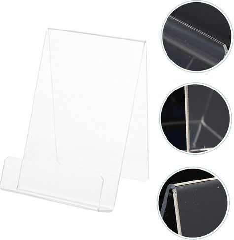 Luxshiny Acrylic Book Rack and Book Stand 3mm Thick for Office and School Magazine Display Shelf and Home in Kuwait