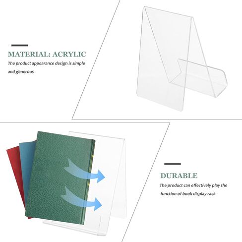 Luxshiny Acrylic Book Rack and Book Stand 3mm Thick for Office and School Magazine Display Shelf and Home in Kuwait