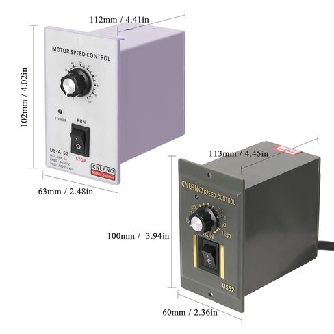 جهاز تحكم في سرعة المحرك 400 وات AC220V ABS جهاز تحكم منظم محدد مع مؤشر ضوئي وقابل للتعديل العكسي in Kuwait
