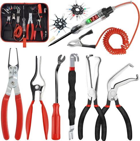 5 Pcs Electrical Disconnect Pliers and Cars Terminal Pin Removal Tool Kit, 37960/37980/13120/ Collar Hose Clamp Pliers Set for Automotive Electric Wire Plug Separatorl in Kuwait