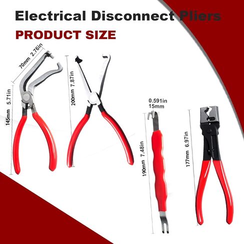 4Pcs Electrical Connector Removal Tool,Electrical Disconnect Pliers,Automotive Electrical Terminal Connector Separator Removal Tool,Electrical Disconnect Tool,Electrical Plug Connector Disconnect Tool in Kuwait