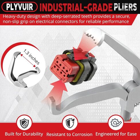 7PCS Electrical Disconnect Pliers, Automotive Electrical Disconnect Pliers, Connector Removal Tool Kit for Cars, Trucks & SUVs with Storage Bag & Gloves in Kuwait