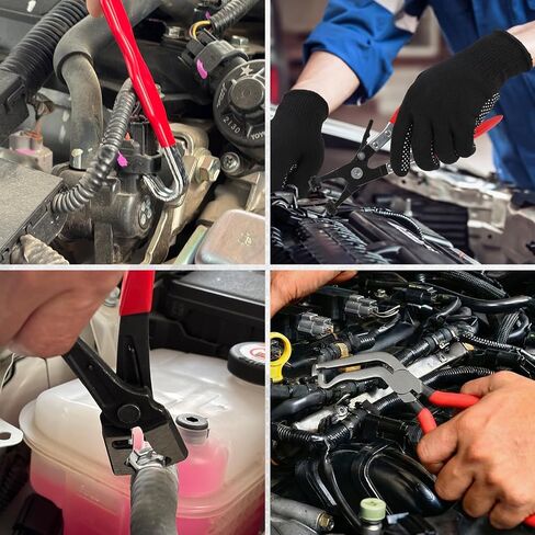 7PCS Electrical Disconnect Pliers, Automotive Electrical Disconnect Pliers, Connector Removal Tool Kit for Cars, Trucks & SUVs with Storage Bag & Gloves in Kuwait