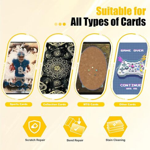 Card Care Clean Kit,17-in-1 Card Cleaning and Polishing Restoration Kit, Trading Card Cleaning Box with Cleaning Spray and Balck Nitrile Gloves, Suitable for Surface Card Care&Flatten Edges, 7.2″ in Kuwait