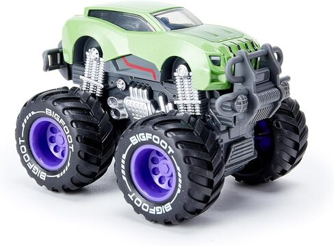 Boys and Girls 1:64 Scale Monster Trucks Toy Trucks,Giant Wheels, 4-Wheel Drive Friction Powered,Favorite Superhero and Cool Designs, Age 3, 4-8 and Above (Captain) in Saudi Arabia