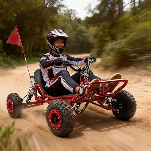 Go Kart، Go Kart تعمل بالغاز 64CC للبالغين، عربة انجراف مجنونة للطرق الوعرة بسكتتين مع إطارات مقاس 6 بوصات وخزان سعة 2.5 لتر، تتميز بفرامل قرصية هيدروليكية/خلفية، تصل إلى 25 ميلاً في الساعة in Kuwait