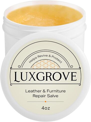 LUXGROVE® Leather & Furniture Repair Salve- Polisher, Moisturizer, and Restorer for Couches and Furniture - Conditioner for Leather Cleaner, Wood, and Vinyl - Repair Salve for Car Seats - 8oz in Saudi Arabia