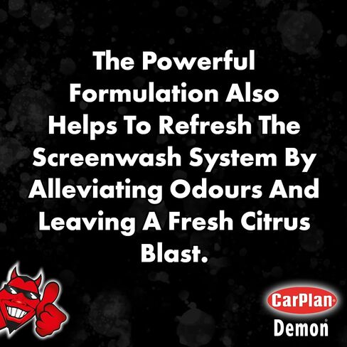CarPlan Demon Screen Windshield Washer Fluid 84.5 oz - Summer Windshield Wash, Rain Repellent, Bug Remover, Bird Dropping & Tree Sap Cleaner in Kuwait