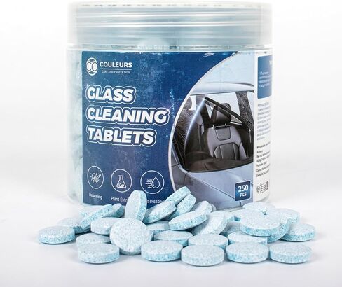 Coldcool Windshield Washer Tablets, 200-Pack Concentrated Effervescent Cleaning Tablets for Car Window Glass, Streak-Free Windshield Wiper Fluid Replacement, Safe for All Vehicles in Saudi Arabia