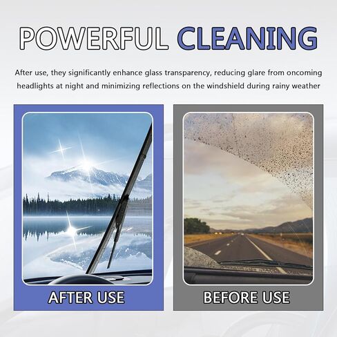 50PCS Windshield Washer Tablets,Concentrated Solid Effervescent Windshield Washer Fluid Tablets for Quickly Clearing Dust,Mud & Grime,Portable Windshields Wiper Fluid Tablet in Kuwait