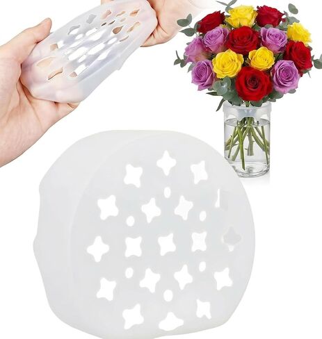 Silicone Flower Arrangement Grid: Blossom Grid Flower Arranger Silicone Flower Holder Arranger Spiral Ikebana Stem Holder for Home Restaurant, Wedding Banquet Decoration Vase Accessories in Kuwait