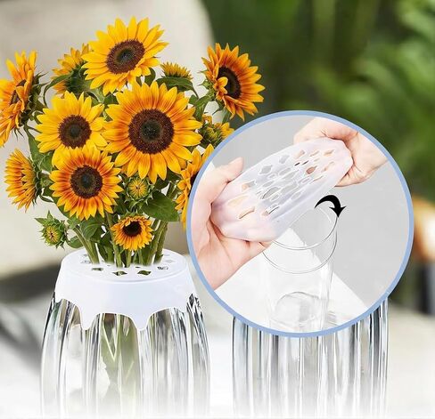 Silicone Flower Arrangement Grid: Blossom Grid Flower Arranger Silicone Flower Holder Arranger Spiral Ikebana Stem Holder for Home Restaurant, Wedding Banquet Decoration Vase Accessories in Kuwait