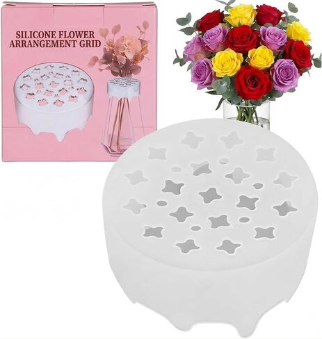Silicone Flower Arrangement Grid: Blossom Grid Flower Arranger Silicone Flower Holder Arranger Spiral Ikebana Stem Holder for Home Restaurant, Wedding Banquet Decoration Vase Accessories in Kuwait
