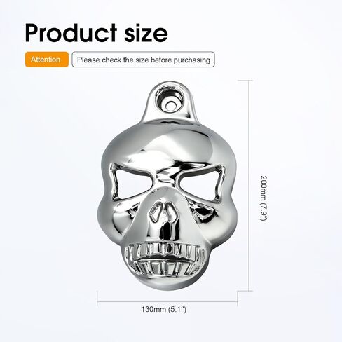 Chrome Skull Horn Cover Compatible with H-D Big Twins V-Rods Stock Cowbell 1992-2020 in Saudi Arabia
