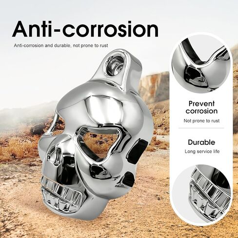 Chrome Skull Horn Cover Compatible with H-D Big Twins V-Rods Stock Cowbell 1992-2020 in Saudi Arabia