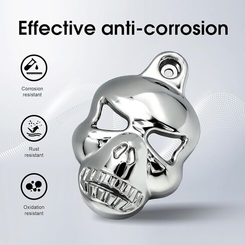 Chrome Skull Horn Cover Compatible with H-D Big Twins V-Rods Stock Cowbell 1992-2020 in Saudi Arabia