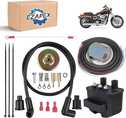 مجموعة ملف إشعال قابلة للبرمجة 53-660 متوافقة مع Harley-Davidson 1970-1999 Big Twin/ 1971-2003 Sportster (باستثناء طراز 1200S وجميع موديلات EFI) in Kuwait
