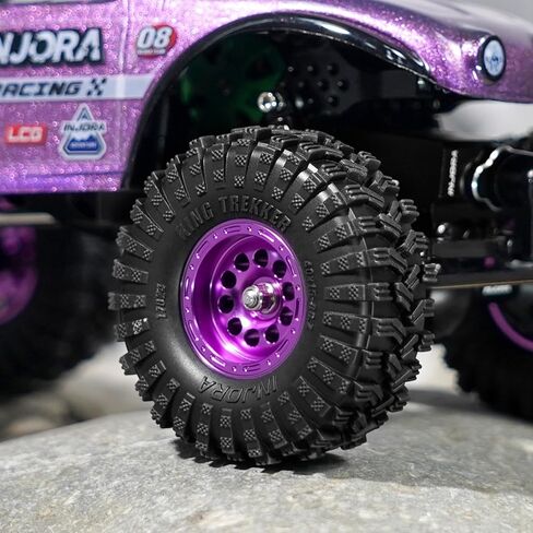 عجلات INJORA D19 مقاس 0.7 بوصة من الألومنيوم لـ 1/30 محوري SCX30، W7008 (أرجواني) in Kuwait