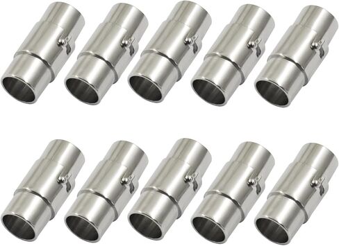 Waziaqoc 10 Pack Cord End Caps, 6mm Hole Leather Cord Finishers with Secure Grip, Paracord End Caps for Bracelets, Necklaces, Jewelry Making and DIY Craft Projects, Silver in Saudi Arabia